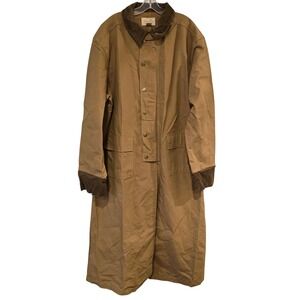 NEW Scully Mens Canvas Duster Coat‎ Brown Large Long Barn Chore Work Jacket